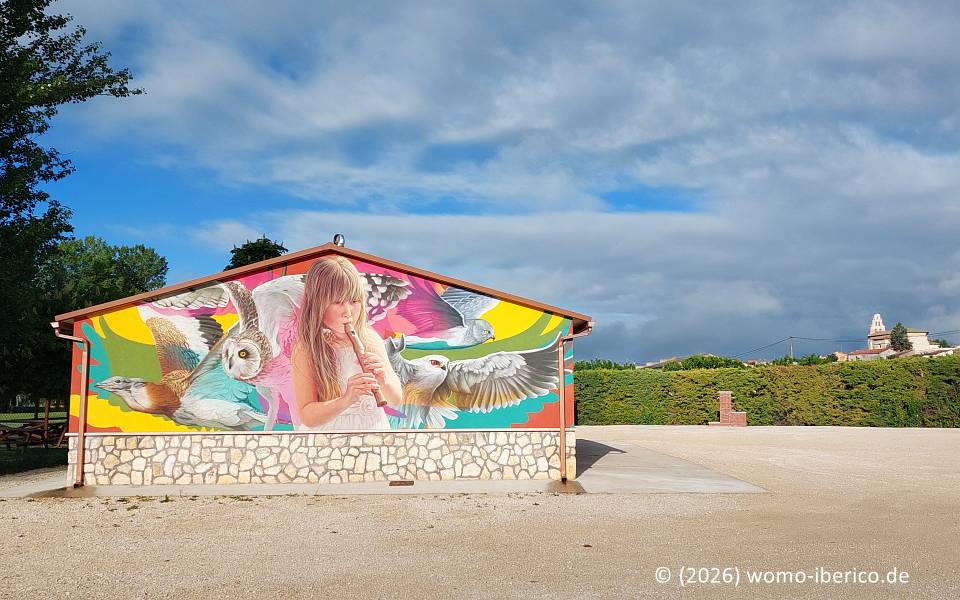 Villangómez, Stellplatz 20260506 Villangomez Mural 0