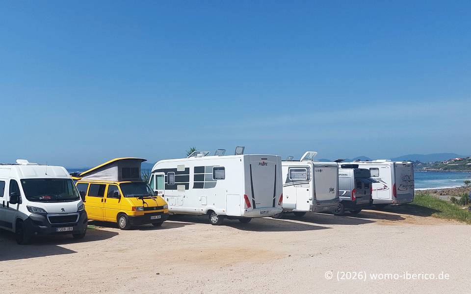 Nigrán, Womo-Parkplatz, Praia de Patos 20260527 Nigran WomoPP2